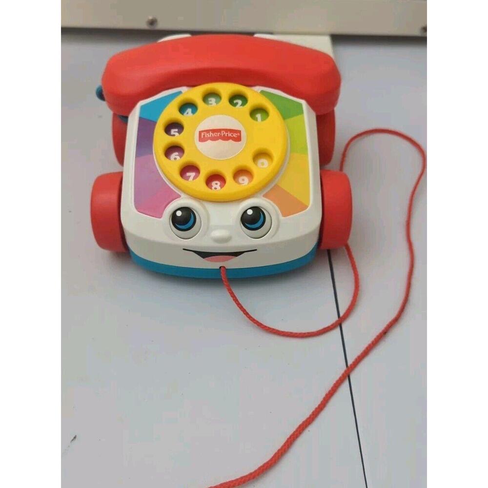 Fisher Price Chatter Phone Telephone Pull Toy Moving Eyes Bell‎ When Dialed 2015
